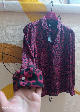 Блуза женская нарядная леопард