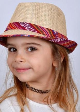 Детская шляпа челентанка трилби 3-5 лет