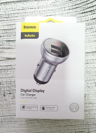 Автомобільний зарядний пристрій Baseus Digital Display Car Cha...