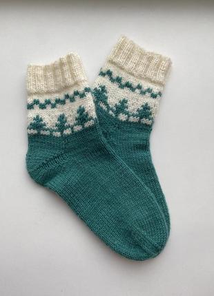 Шерстяные носки ручной работы, теплые носки