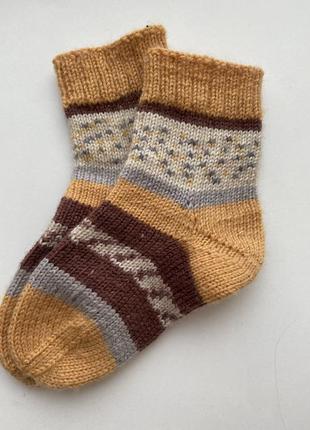 Шерстяные носки ручной работы, теплые детские носки