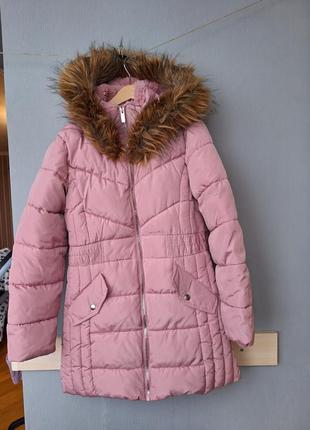 Теплая красивая курточка на девочку 11-12 лет