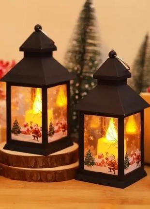 Новогодний декоративный светильник-фонарик "Домик"
