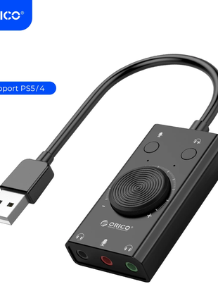 Внешняя звуковая карта ORICO SC2 USB AUX 3.5 мм mini-jack