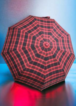 "красное воплощение: зонт в черно-красную клетку с 9 спицами, ...