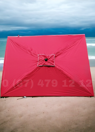 "зонт expanse: 2x3 м с ветровым клапаном и элегантным серебрян...