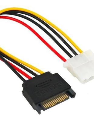 Переходник питания SATA 15 pin to molex (САТА на молекс) HDD