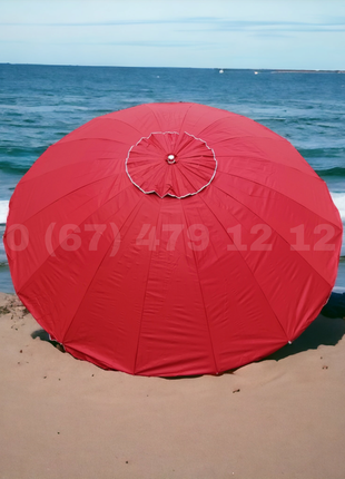 "зонт 3,5 м. с 16 спицами: с клапаном и серебряным покрытием, ...