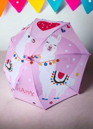 Детский розовый зонтик для девочки от фирмы paolo, полуавтомат...