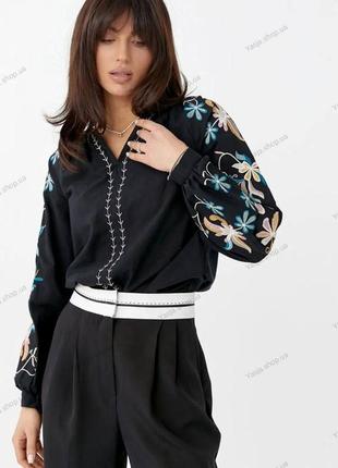 Сорочка-вишиванка блузка блуза з ліліями