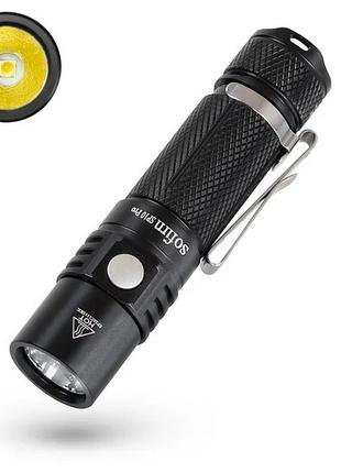 Мощный ручной мини-фонарик Sofirn SP10 Pro черный (900 Люмен, ...