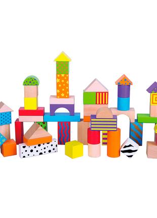 Деревянные кубики Viga Toys Узорчатые блоки 50 шт., 3 см (59695)