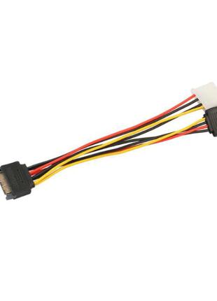 Переходник питания Sata 15 pin to dual Sata & molex (САТА на м...