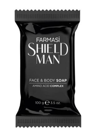 Мужское мыло для лица и тела shield man amino acid, 100 г