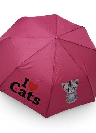 Детский складной зонтик Toprain полуавтомат с кошками на 10 - ...