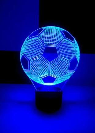 3 д светильник футбольный мяч с разными подсветками