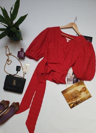 Красная нарядная блузка h&amp;m