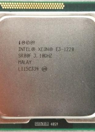Процессор Intel Xeon e3-1220 3.1-3.4 GHz, LGA1155 80W (Core i5...