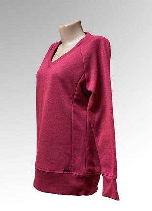 Фірмовий джемпер светр на флісі з v-подібним вирізом горловини