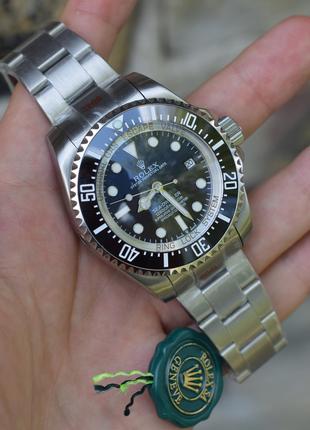 Часы Rolex Deepsea Sea Dweller Silver Black Blue Ролекс