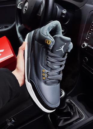🔥Зимові кросівки Nike Jordan 4 чорні🔥