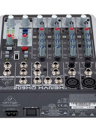 Микшерный пульт BEHRINGER XENYX QX602MP3 мишкер микшер