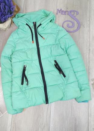 Женская демисезонная куртка xupeihong мятного цвета размер s