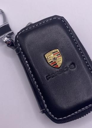 Брелок Ключниця з логотипом Порш, чохол для ключа авто Porsche