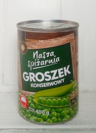 Горошек консервированный Nasza 400г (Польша)