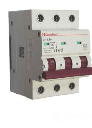 Автоматичний вимикач 3 полюси 50 A EH-3.50 ТМ ELECTROHOUSE