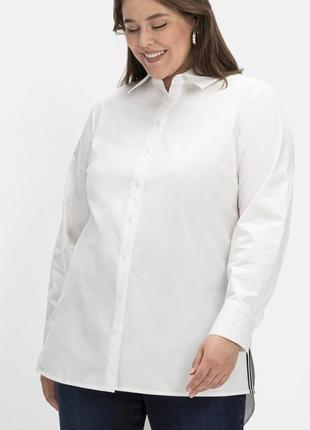 Белая блузка sheego размер 48 евро
