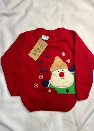 Дитячий новорічний светр «хо-хо»