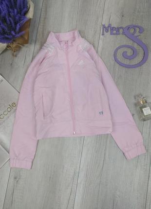 Спортивная кофта для девочки adidas розовая размер 128 (8 лет)