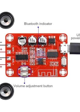 Усилитель 2*5W, Bluetooth MP3 декодер, XH-A251 блютуз для коло...