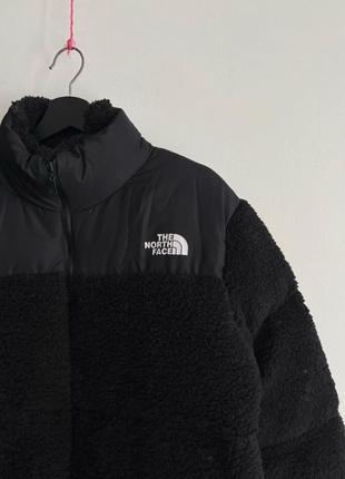 Куртка зимняя унисекс Тедди в стиле The North Face черная