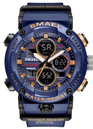 Часы наручные Smael 8038 Original (Dark Blue)-LVR | Мужские на...