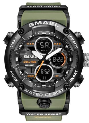 Часы наручные Smael 8038 Original (Army Green)-LVR | Мужские н...
