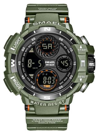 Часы наручные Smael 8022 Original (Army Green)-LVR | Мужские н...
