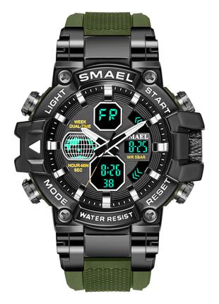 Часы наручные Smael 8027 Original (Army Green)-LVR | Мужские н...