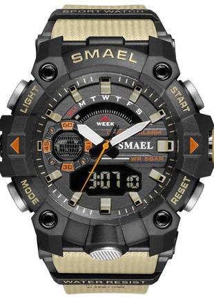 Часы наручные Smael 8040 Original (Khaki)-LVR | Мужские наручн...