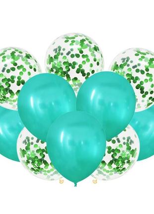 Набір повітряних кульок зелений.
