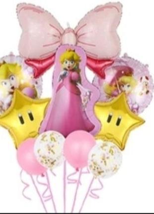 Набір повітряних кульок на день народження з принцесою піч.