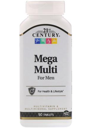 Mega Multi, для мужчин мультивитамины мультиминералы 21st Century