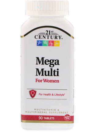 Mega Multi для женщин мультивитамины мультиминералы 21st Century
