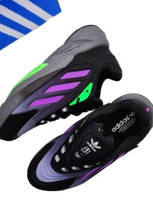 Чоловічі кросівки adidas ozelia black/purple чорні з фіолетовим