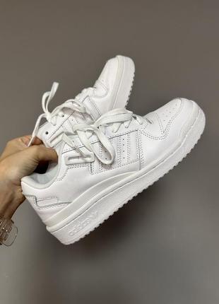 Кроссовки adidas forum full white leather