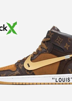 Кроссовки nike air jordan 1 louis vuitton x off white