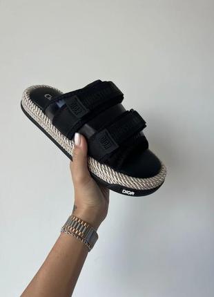 Шлепанцы dior slippers black
