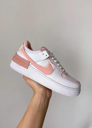 Кроссовки nike air force shadow white/pink