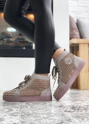 Кроссовки christian louboutin louis spikes